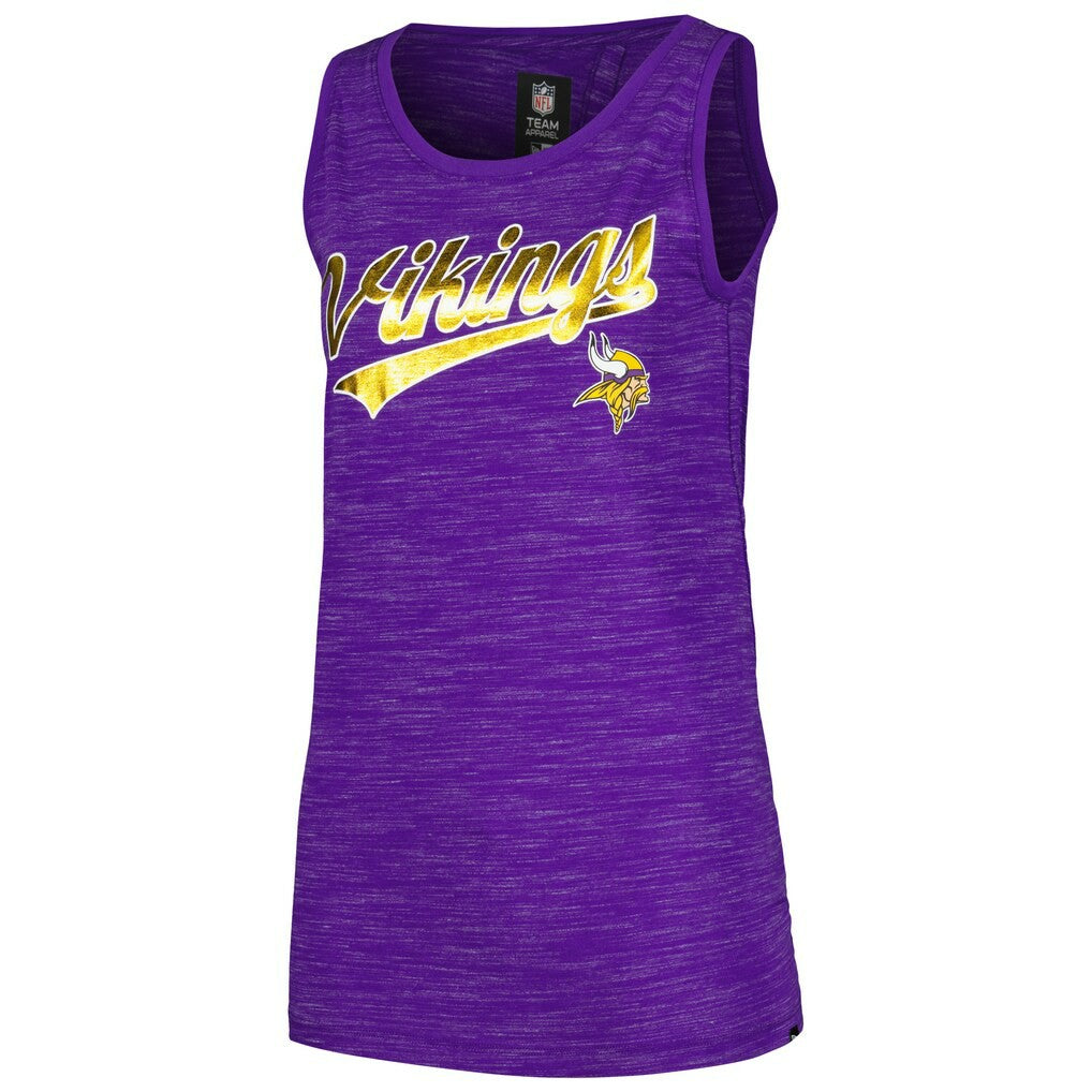 Minnesota Vikings New Era Women's Space Dye Active Tank Top Purple | NFL