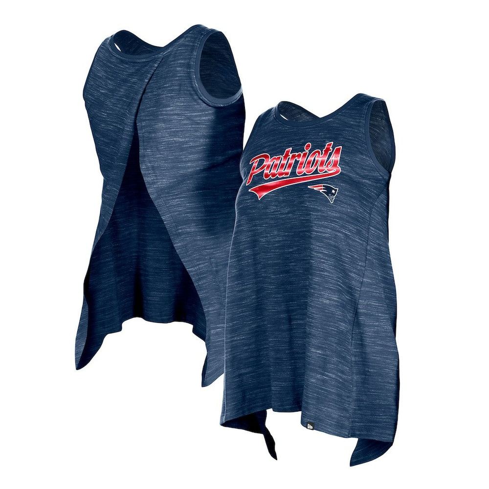 New England Patriots New Era Women's Space Dye Active Tank Top Navy | NFL