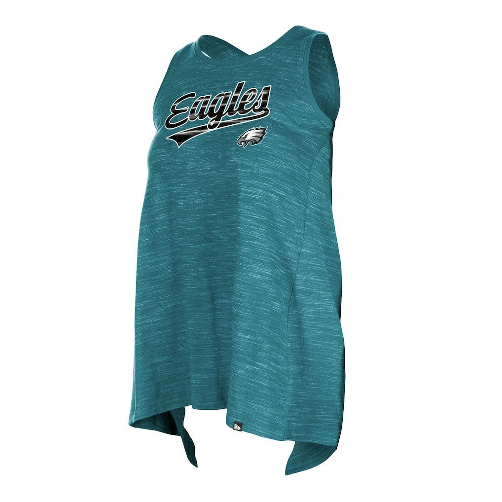 Philadelphia Eagles New Era Women's Space Dye Active Tank Top Midnight Green | NFL