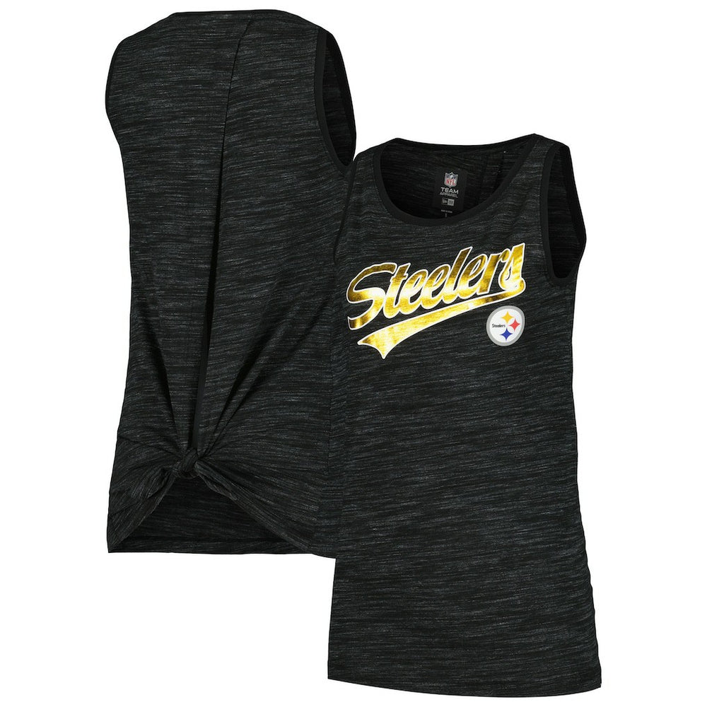 Pittsburgh Steelers New Era Women's Space Dye Active Tank Top Black | NFL