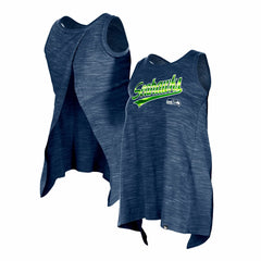 Seattle Seahawks New Era Women's Space Dye Active Tank Top College Navy | NFL