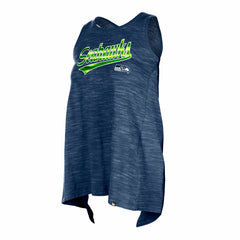 Seattle Seahawks New Era Women's Space Dye Active Tank Top College Navy | NFL