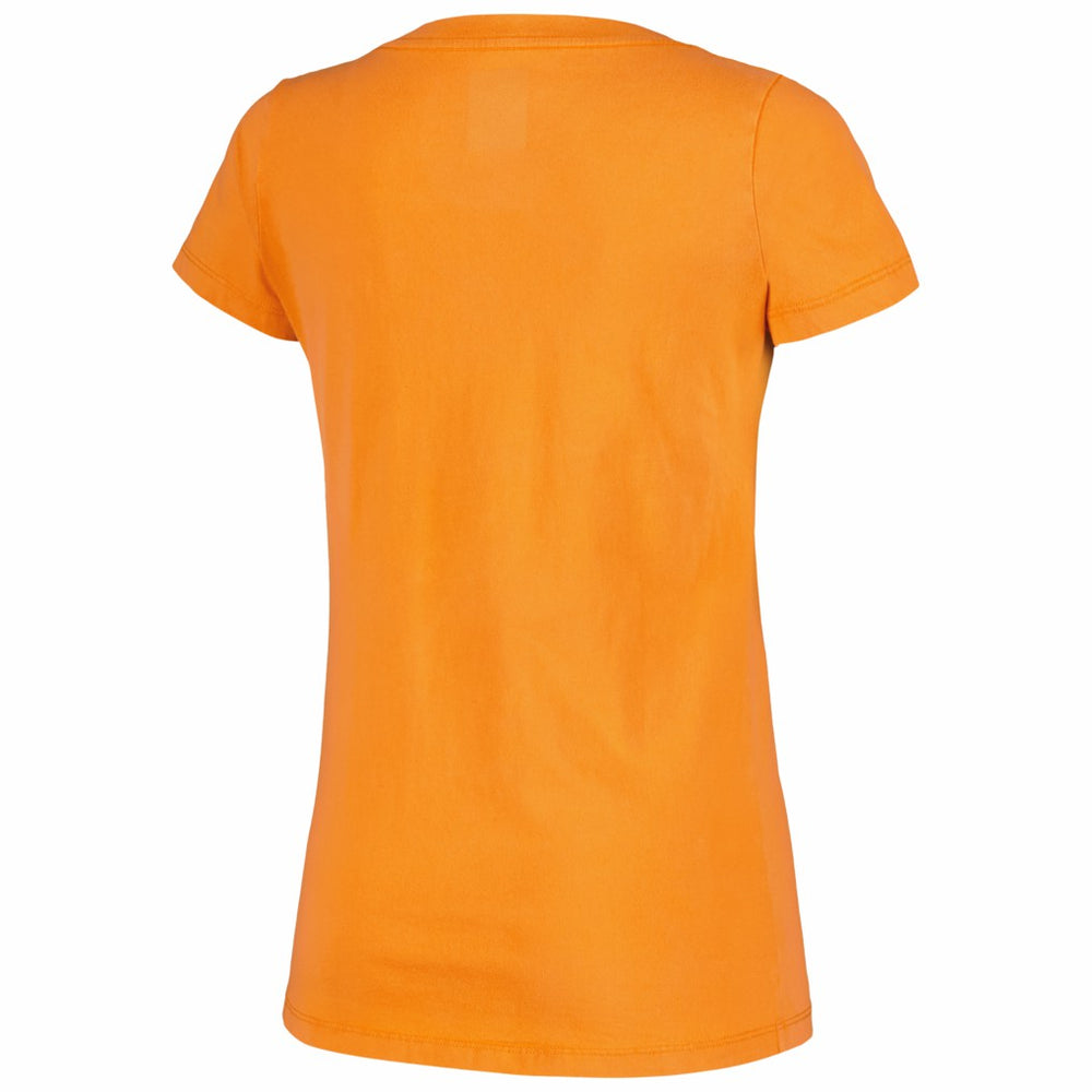 Cincinnati Bengals New Era Women's Enzyme Wash Low V-Neck T-Shirt Orange | NFL