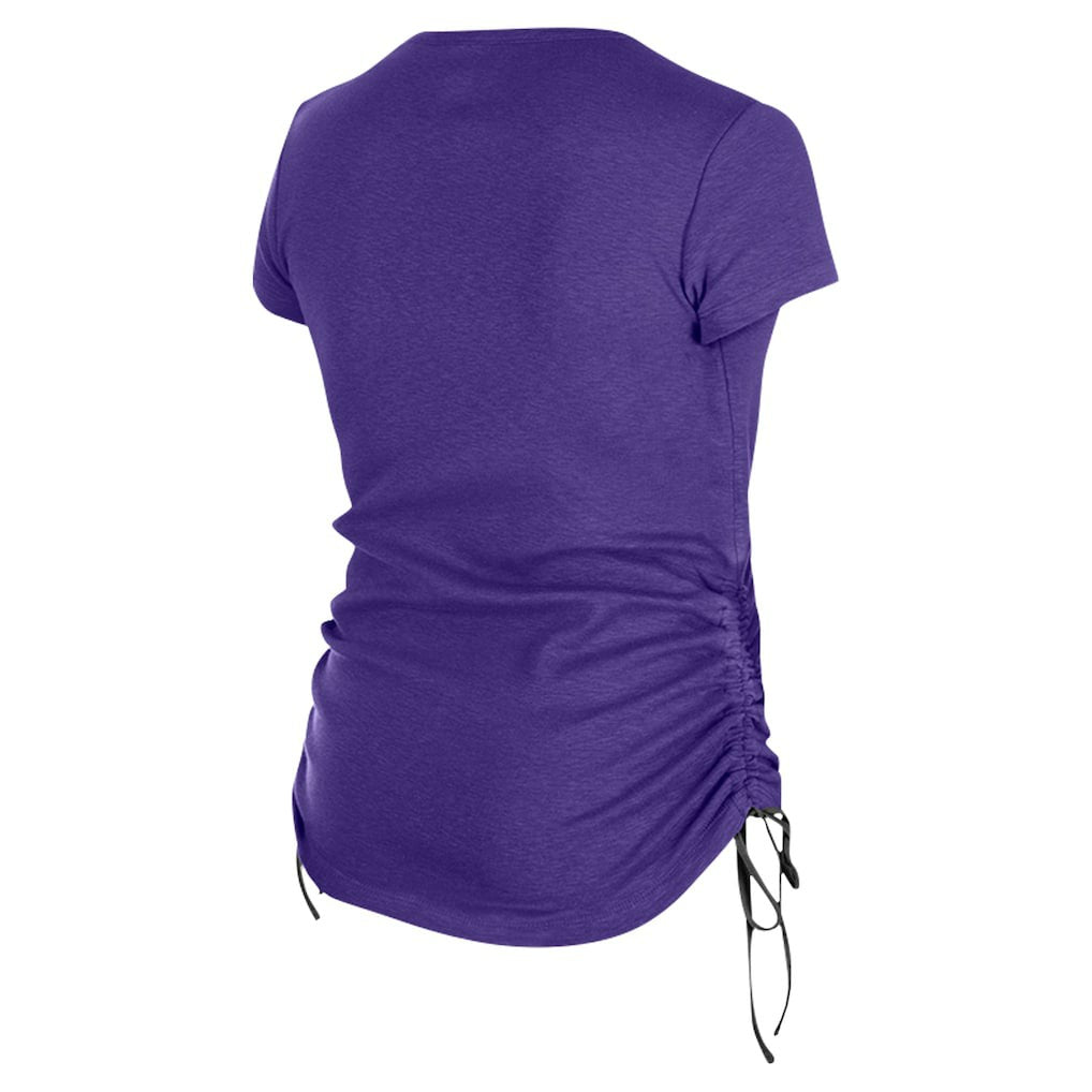 Baltimore Ravens New Era Women's Ruched Side T-Shirt Purple | NFL