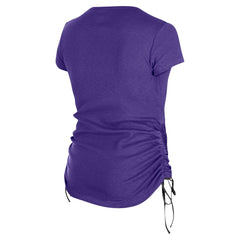 Baltimore Ravens New Era Women's Ruched Side T-Shirt Purple | NFL