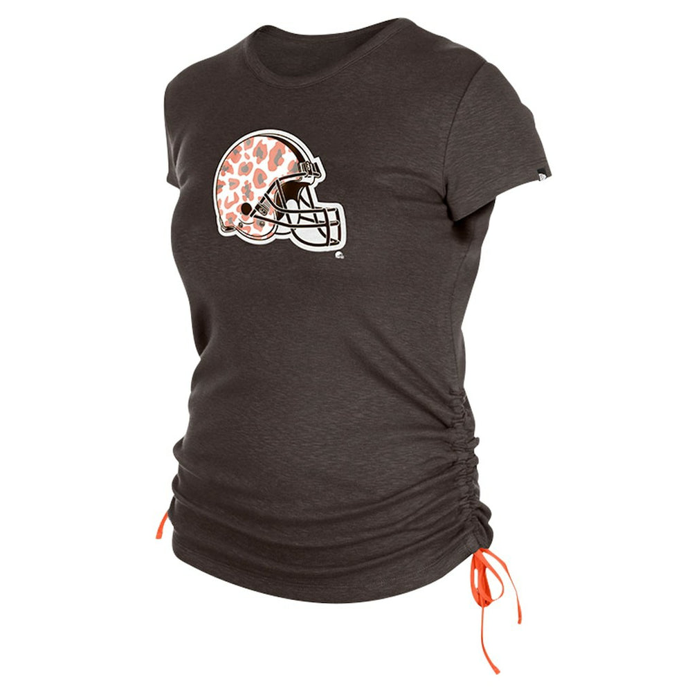Cleveland Browns New Era Women's Ruched Side T-Shirt Brown | NFL