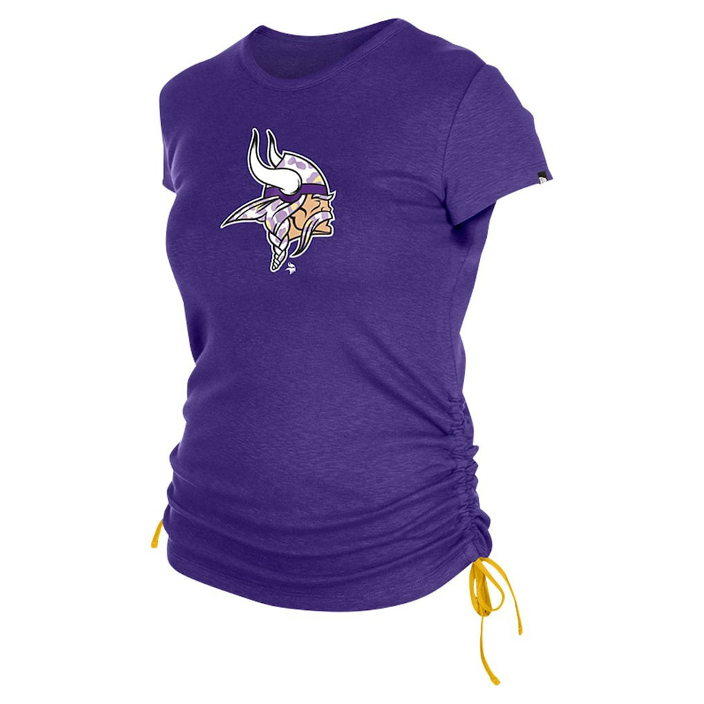 Minnesota Vikings New Era Women's Ruched Side T-Shirt Purple | NFL