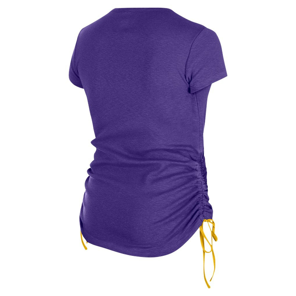 Minnesota Vikings New Era Women's Ruched Side T-Shirt Purple | NFL