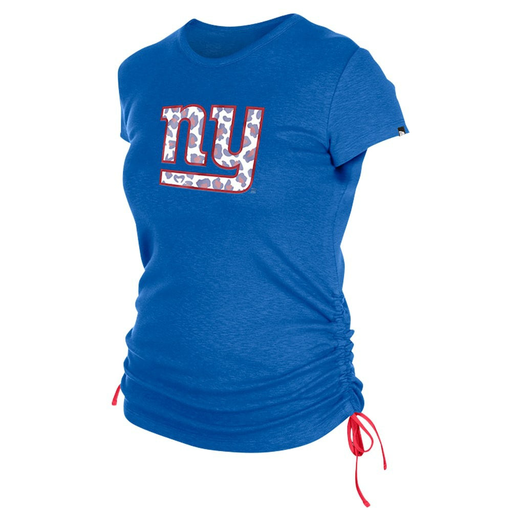 New York Giants New Era Women's Ruched Side T-Shirt Royal | NFL