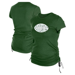 New York Jets New Era Women's Ruched Side T-Shirt Green | NFL