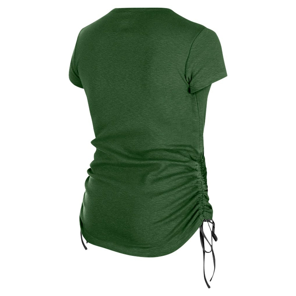 New York Jets New Era Women's Ruched Side T-Shirt Green | NFL