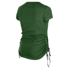 New York Jets New Era Women's Ruched Side T-Shirt Green | NFL