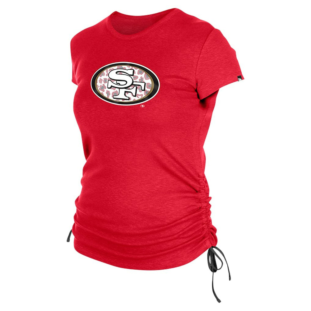 San Francisco 49ers New Era Women's Ruched Side T-Shirt Red | NFL
