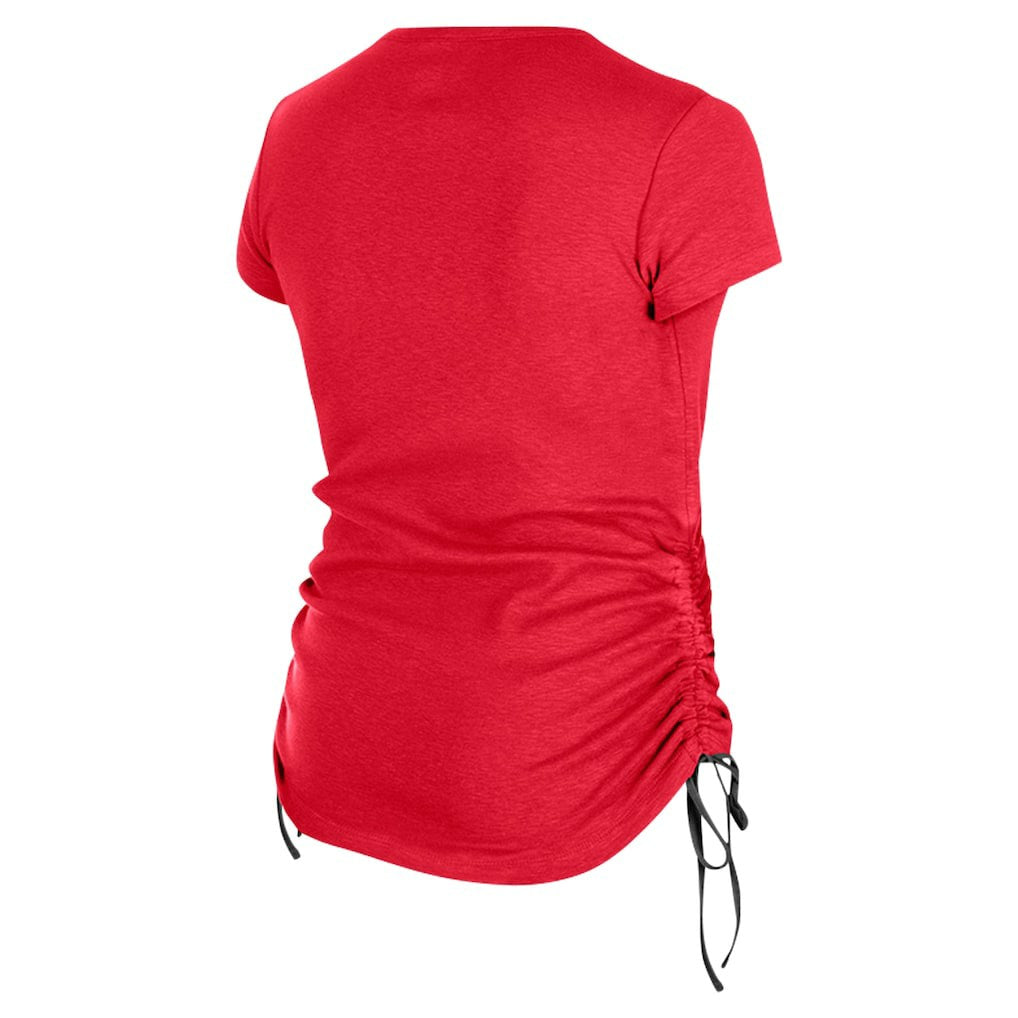 San Francisco 49ers New Era Women's Ruched Side T-Shirt Red | NFL