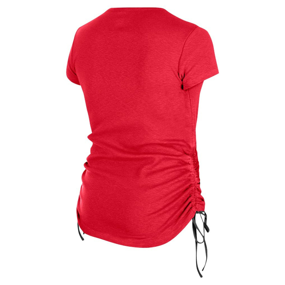 San Francisco 49ers New Era Women's Ruched Side T-Shirt Red | NFL