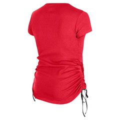 San Francisco 49ers New Era Women's Ruched Side T-Shirt Red | NFL