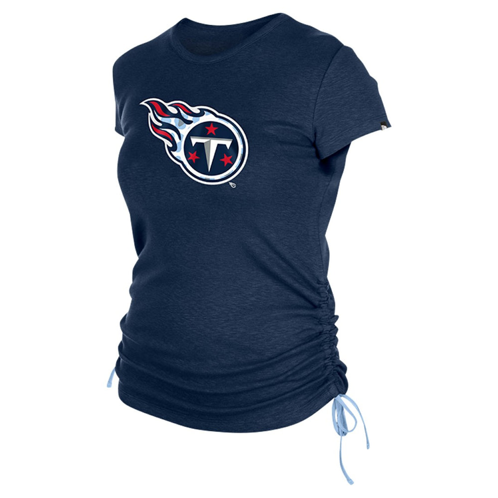 Tennessee Titans New Era Women's Ruched Side T-Shirt Navy | NFL