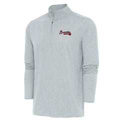 Atlanta Braves Antigua Hunk Quarter-Zip Pullover Top - MLB