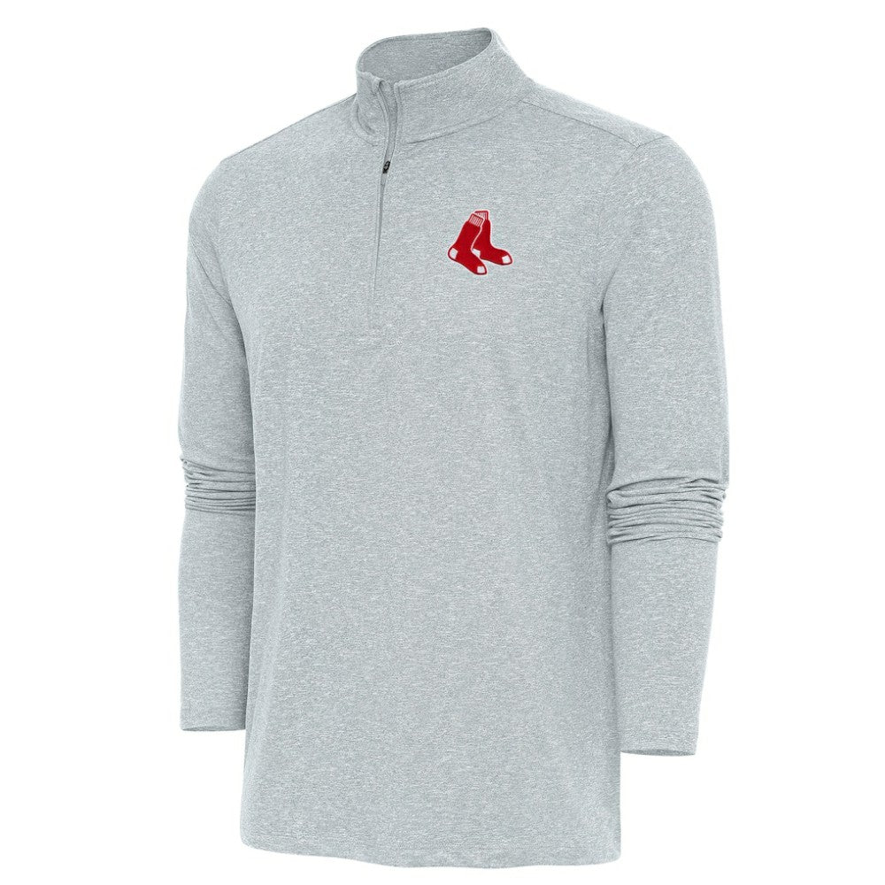 Boston Red Sox Antigua Hunk Quarter-Zip Pullover Top - MLB