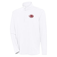 Cincinnati Reds Antigua Hunk Quarter-Zip Pullover Top - MLB