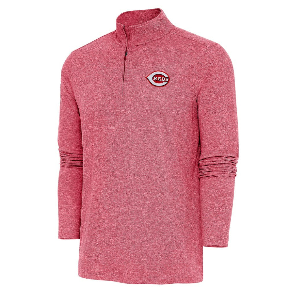 Cincinnati Reds Antigua Hunk Quarter-Zip Pullover Top - MLB