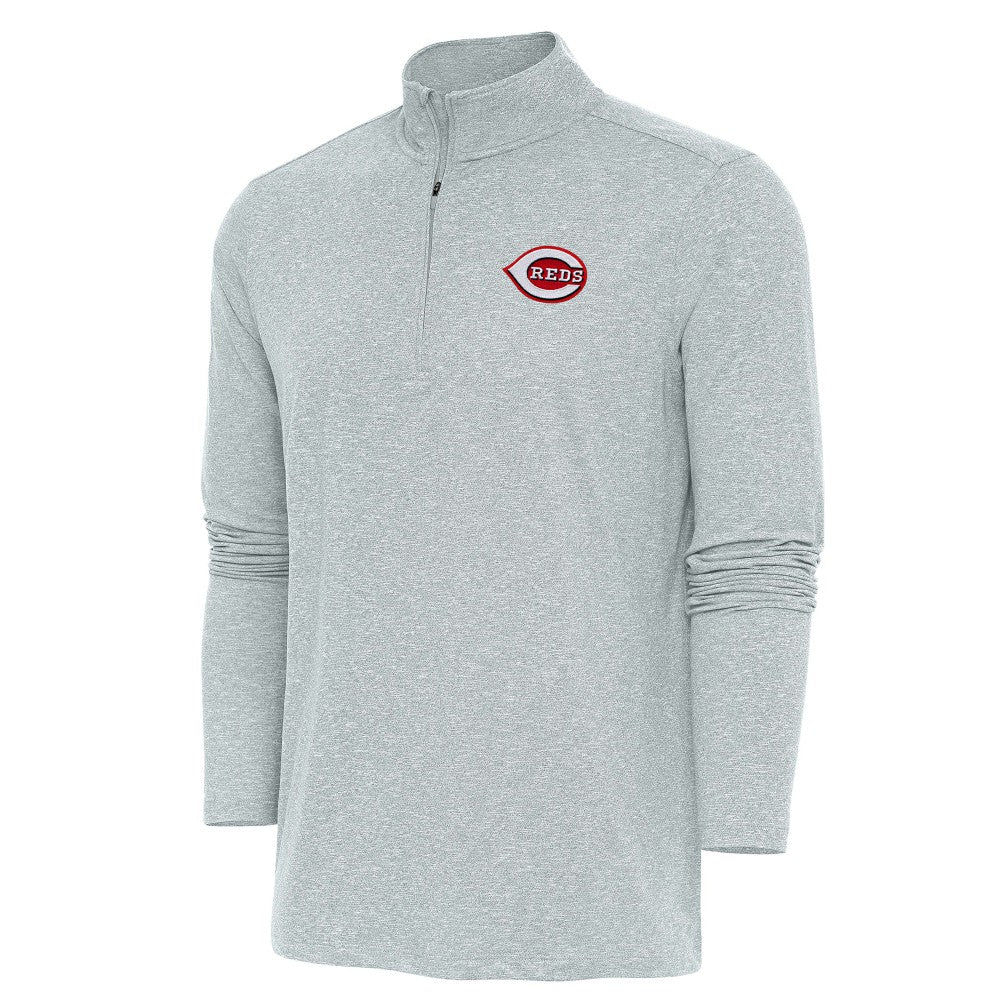 Cincinnati Reds Antigua Hunk Quarter-Zip Pullover Top - MLB