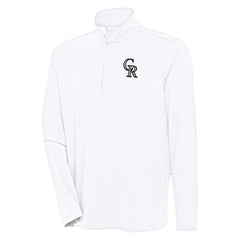 Colorado Rockies Antigua Hunk Quarter-Zip Pullover Top - MLB