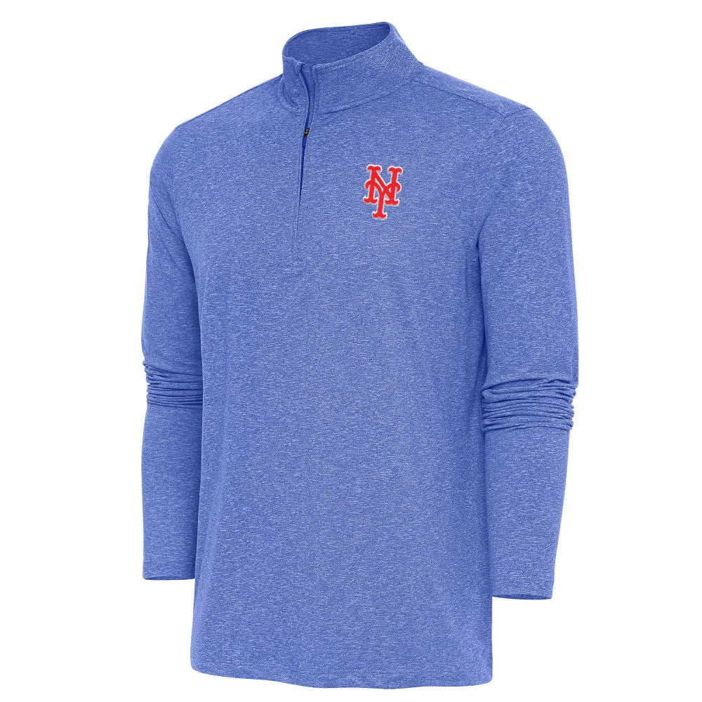New York Mets Antigua Hunk Quarter-Zip Pullover Top - MLB