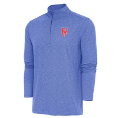New York Mets Antigua Hunk Quarter-Zip Pullover Top - MLB
