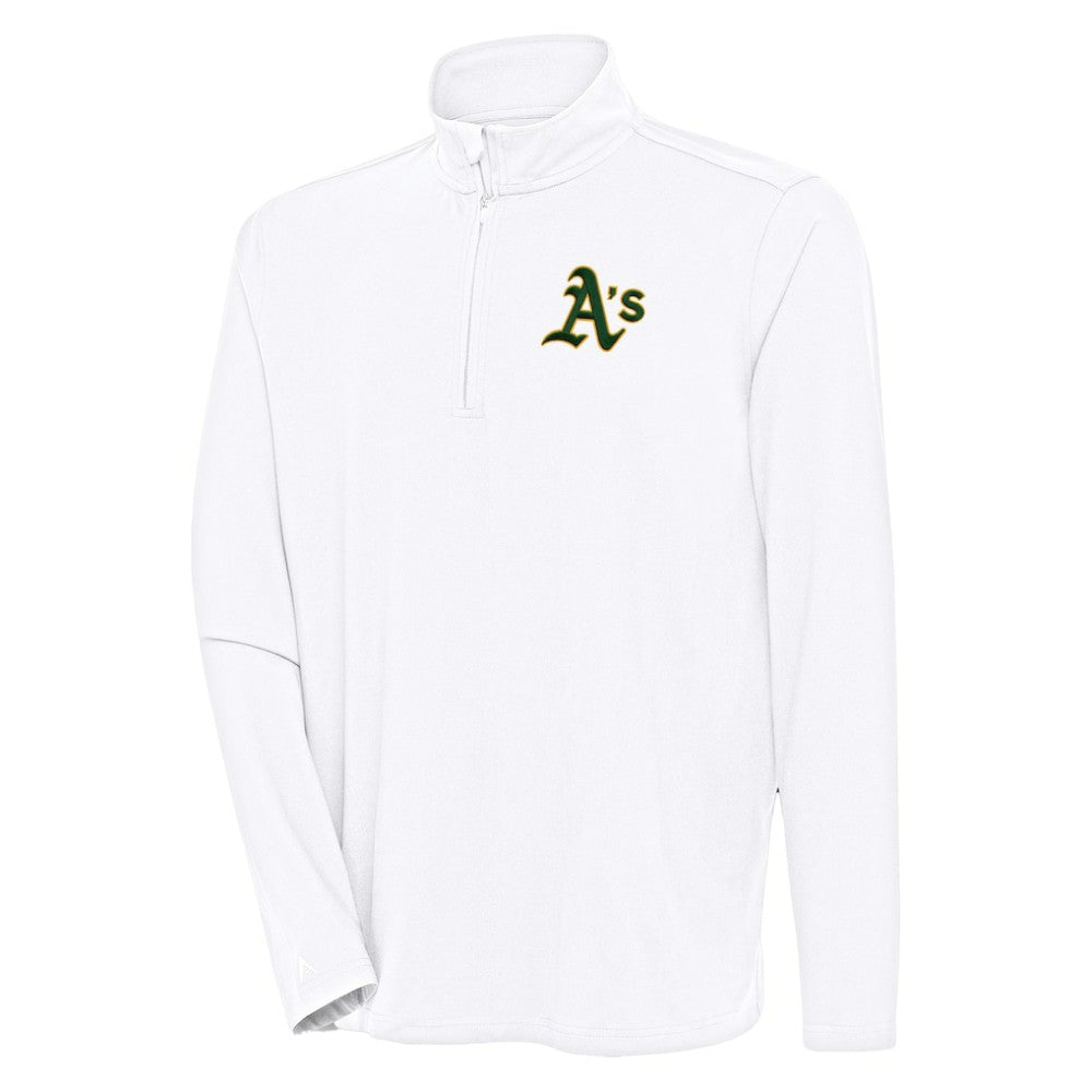 Athletics Antigua Hunk Quarter-Zip Pullover Top - MLB