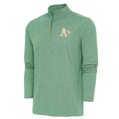 Athletics Antigua Hunk Quarter-Zip Pullover Top - MLB
