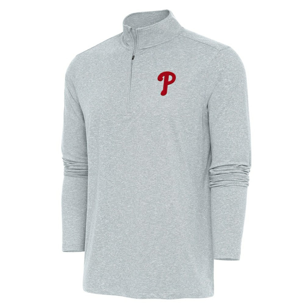 Philadelphia Phillies Antigua Hunk Quarter-Zip Pullover Top - MLB
