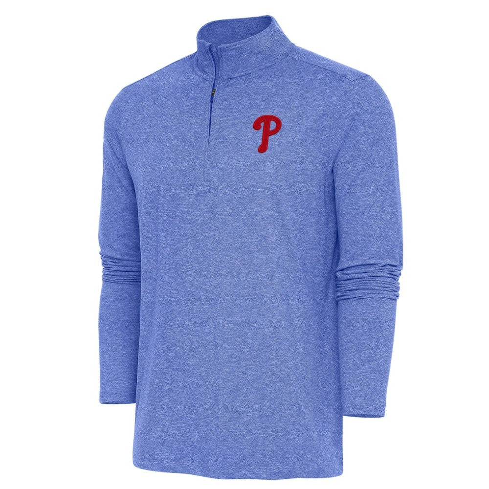 Philadelphia Phillies Antigua Hunk Quarter-Zip Pullover Top - MLB