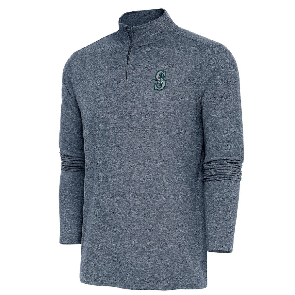 Seattle Mariners Antigua Hunk Quarter-Zip Pullover Top - MLB