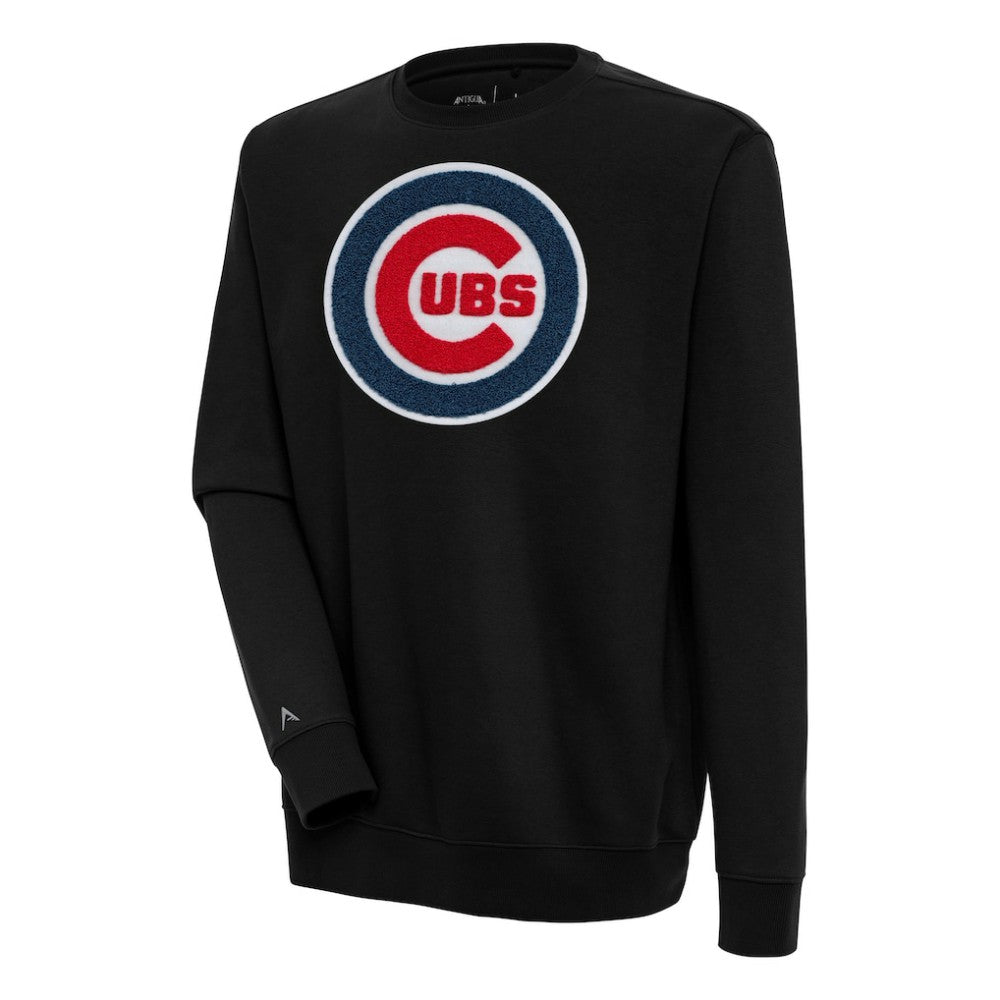 Chicago Cubs Antigua Victory Crewneck Chenille Pullover Sweatshirt - MLB