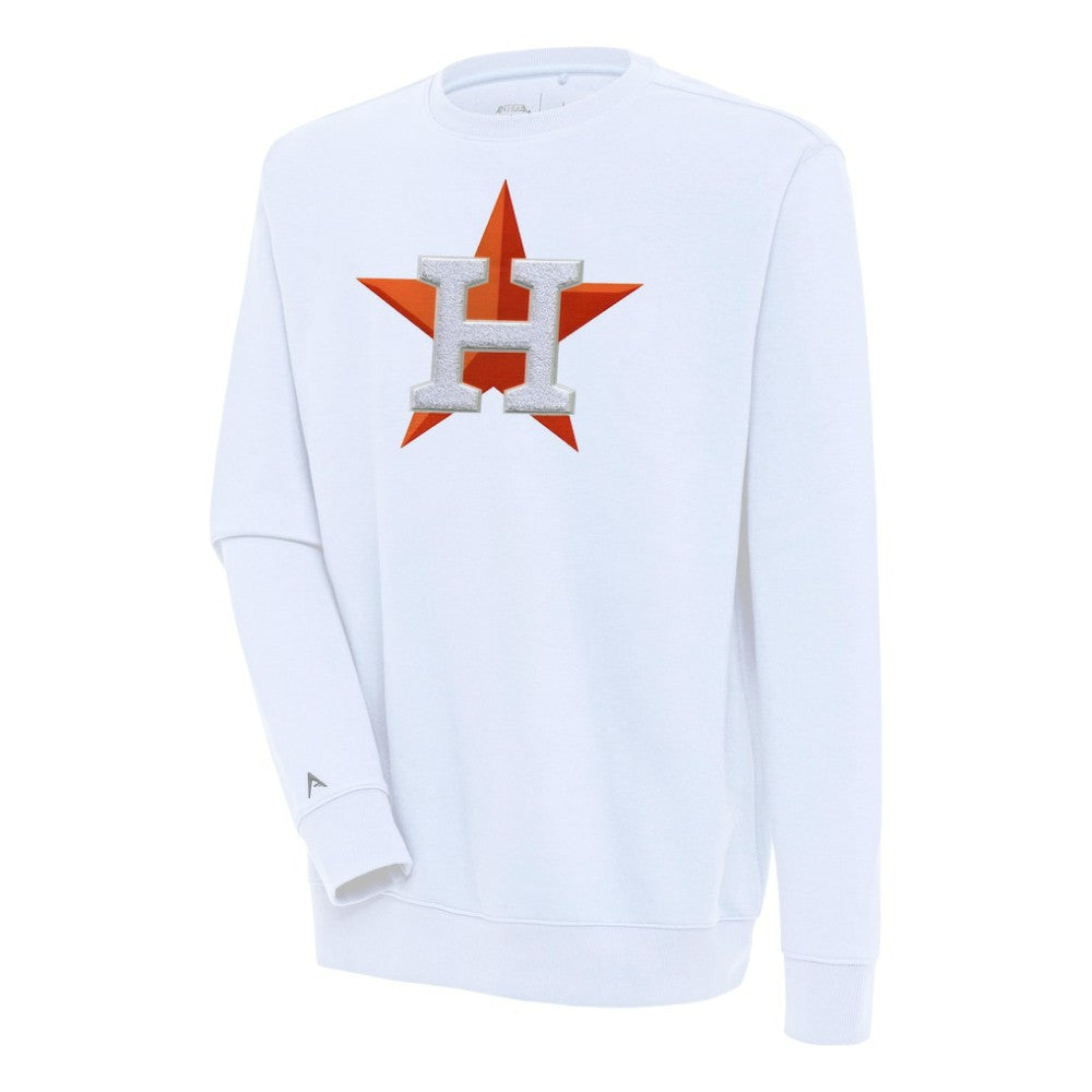 Houston Astros Antigua Victory Crewneck Chenille Pullover Sweatshirt - MLB