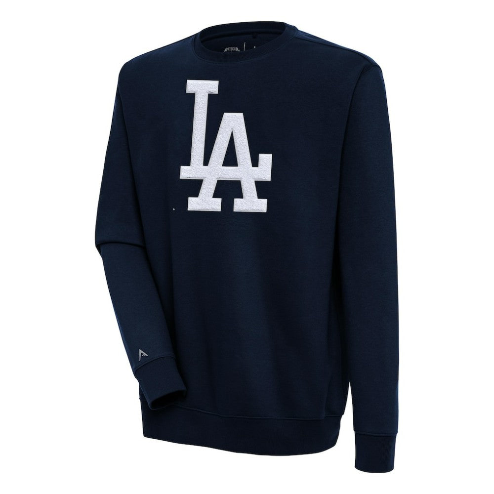 Los Angeles Dodgers Antigua Victory Crewneck Chenille Pullover Sweatshirt - MLB