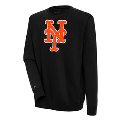 New York Mets Antigua Victory Crewneck Chenille Pullover Sweatshirt - MLB