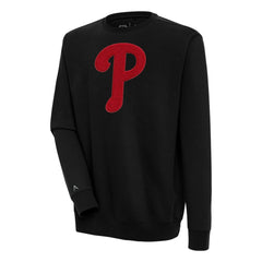 Philadelphia Phillies Antigua Victory Crewneck Chenille Pullover Sweatshirt - MLB