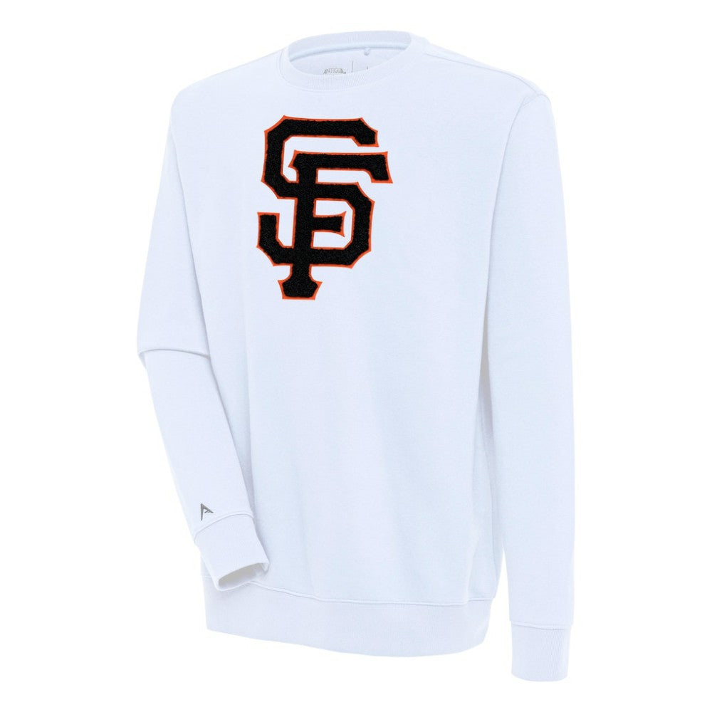 San Francisco Giants Antigua Victory Crewneck Chenille Pullover Sweatshirt - MLB