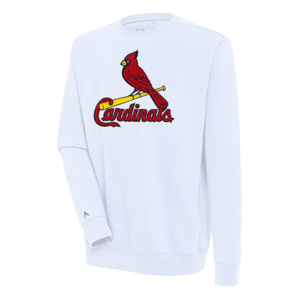 St. Louis Cardinals Antigua Victory Crewneck Chenille Pullover Sweatshirt - MLB
