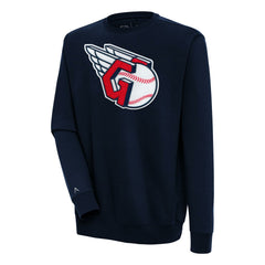 Cleveland Guardians Antigua Victory Crewneck Chenille Pullover Sweatshirt - MLB