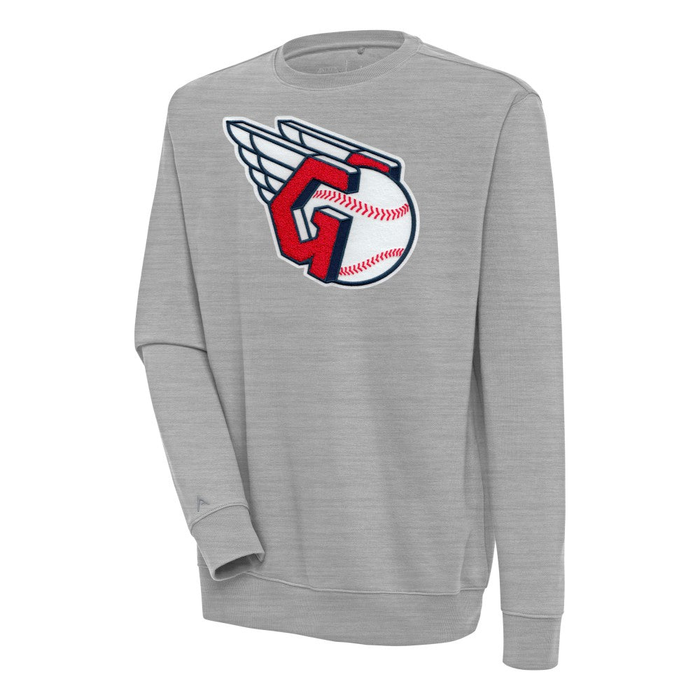 Cleveland Guardians Antigua Victory Crewneck Chenille Pullover Sweatshirt - MLB