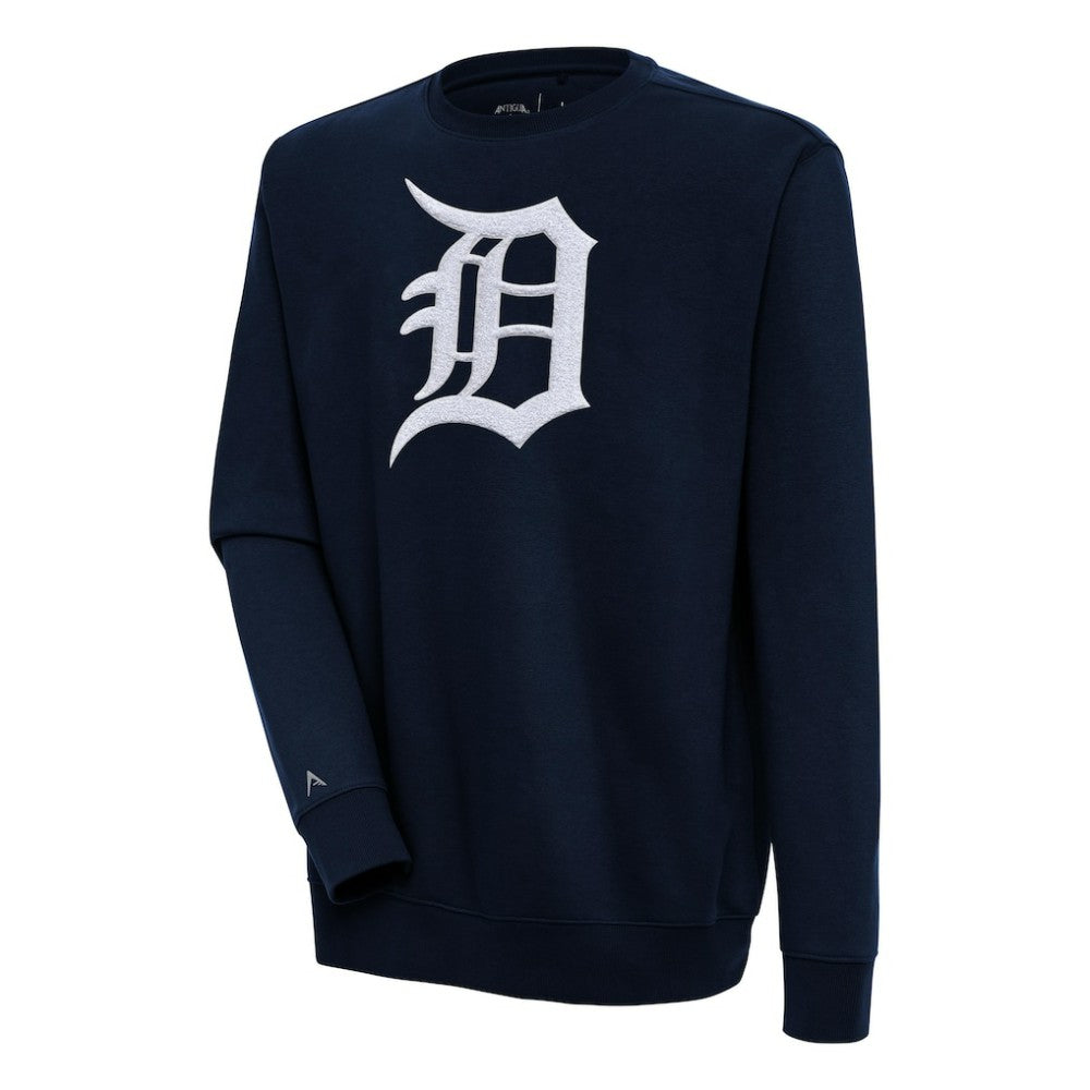 Detroit Tigers Antigua Victory Crewneck Chenille Pullover Sweatshirt - MLB