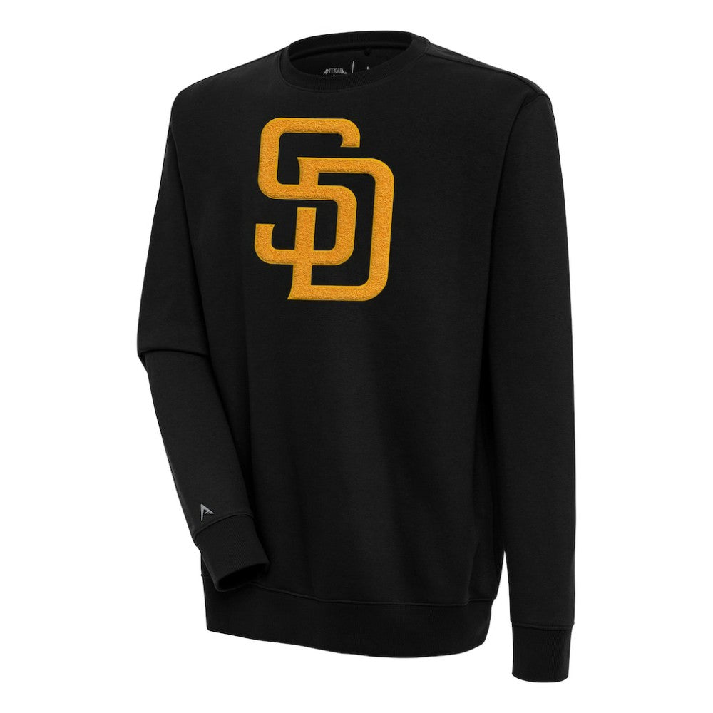 San Diego Padres Antigua Victory Crewneck Chenille Pullover Sweatshirt - MLB