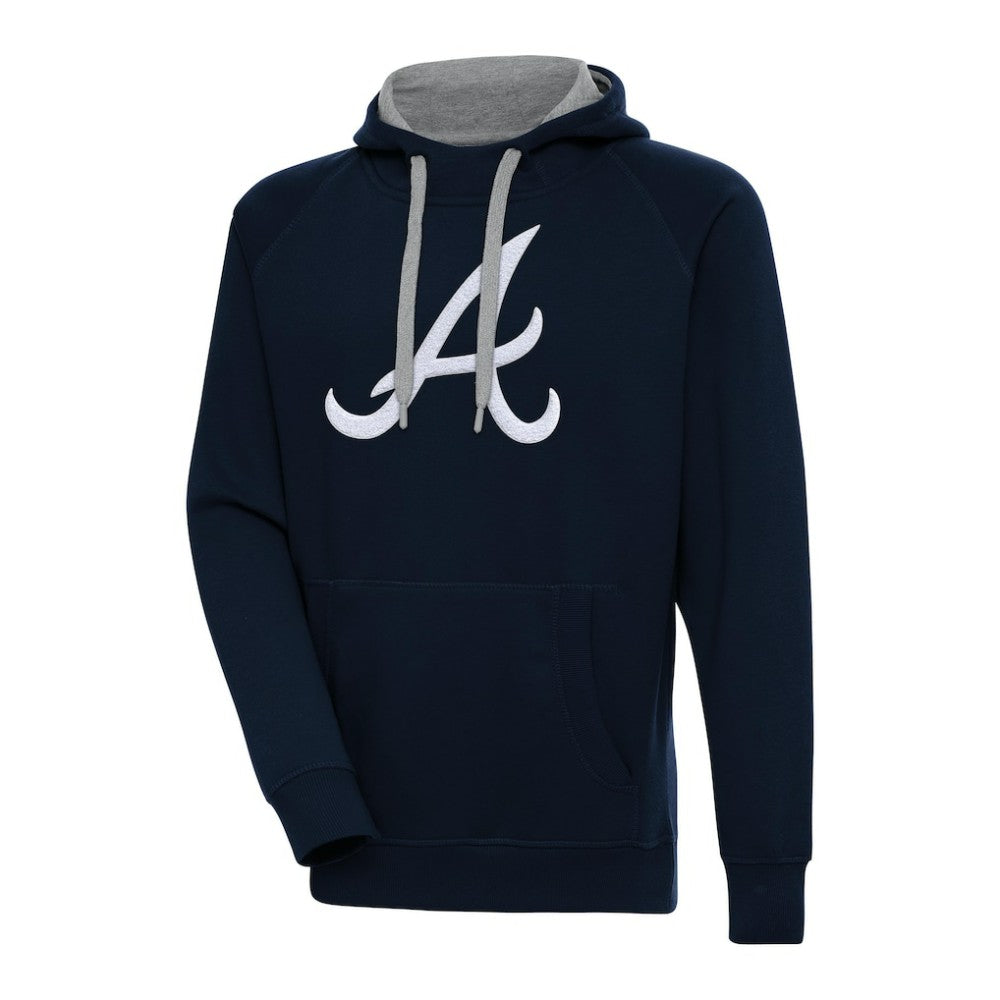 Atlanta Braves Antigua Victory Chenille Pullover Hoodie - MLB
