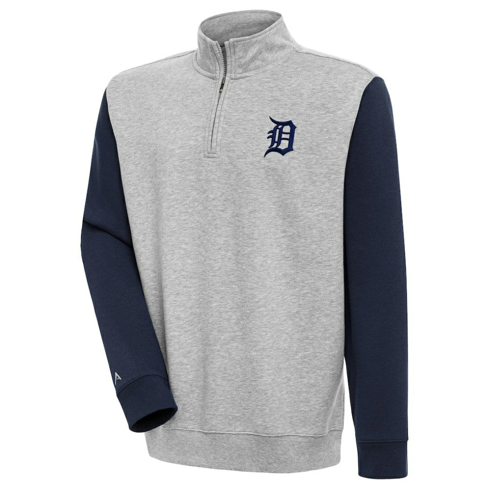 Detroit Tigers Antigua Victory Colorblock Quarter-Zip Pullover Top - MLB