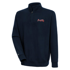 Atlanta Braves Antigua Victory Quarter-Zip Pullover Top - MLB