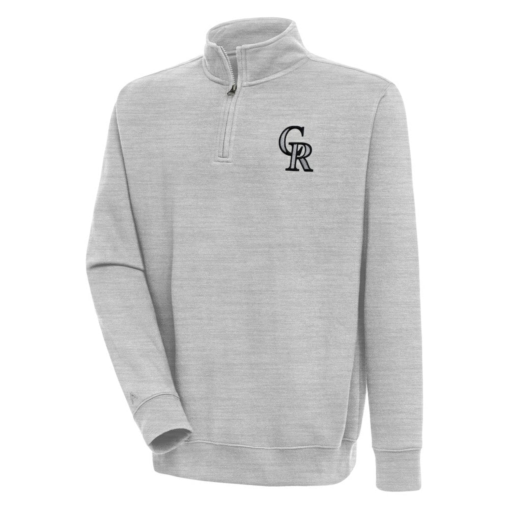 Colorado Rockies Antigua Victory Quarter-Zip Pullover Top - MLB