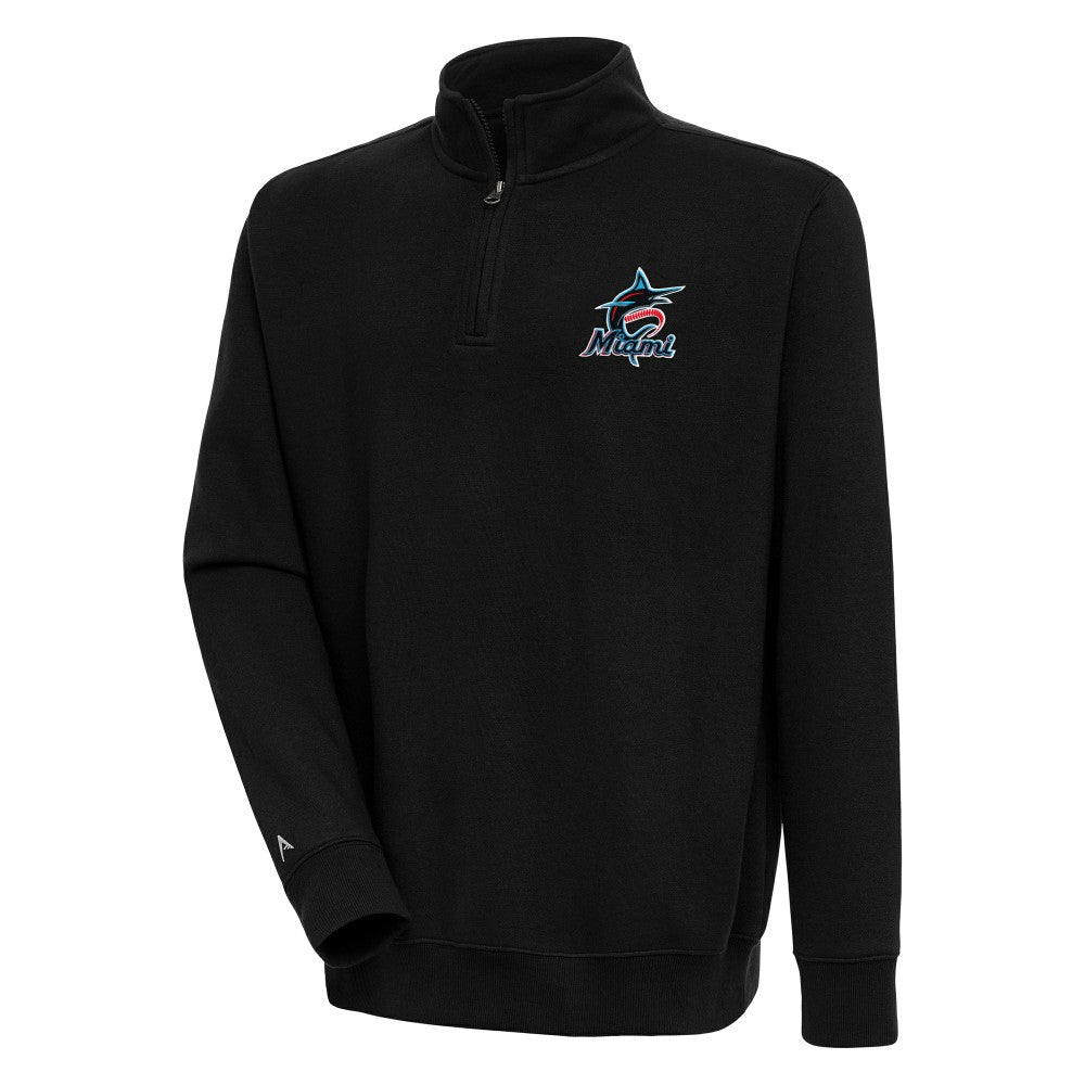 Miami Marlins Antigua Victory Quarter-Zip Pullover Top - MLB